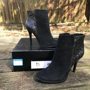 Black sequin BCBG platform boots!